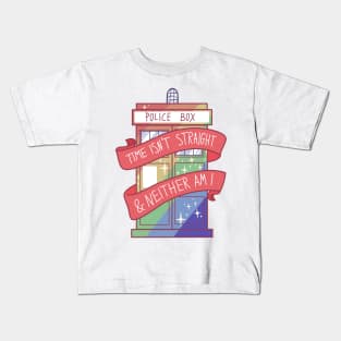 Time isn't straight and neither am I Kids T-Shirt